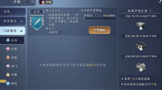 天涯明月刀手游声望怎么刷？天涯明月刀手游声望等级提升攻略