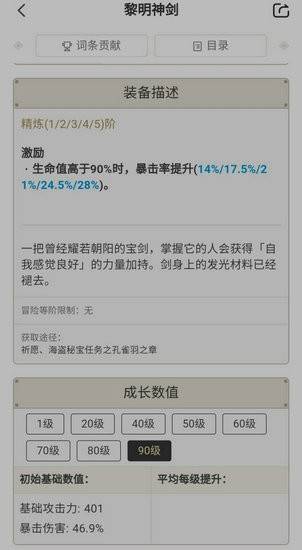 原神黎明神剑怎么样？原神黎明神剑武器属性分析